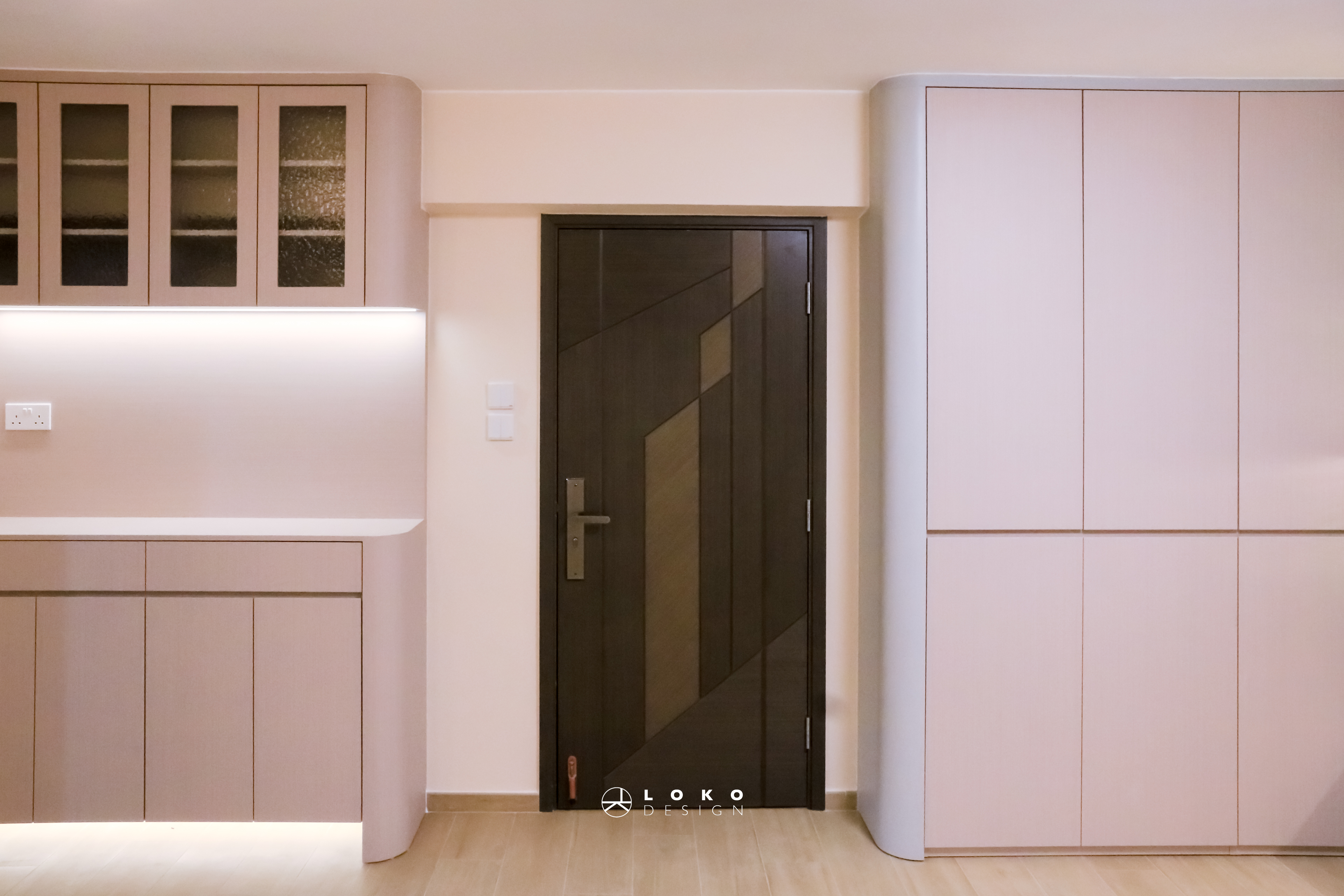 Cheung Hang Estate｜長亨邨｜裝修案例分享｜奶油粉輕奢收納家居設計｜LOKO DESIGN